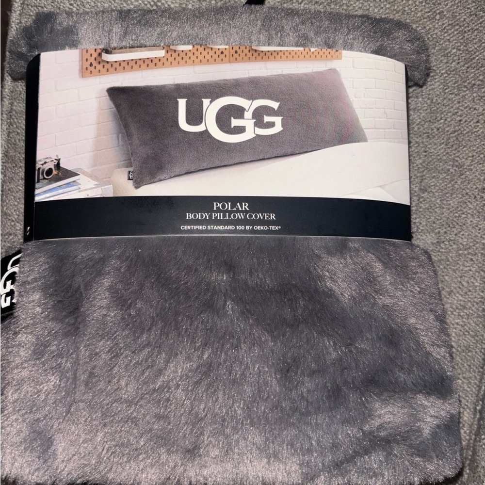 UGG Gray Polar Body Pillow Cover
